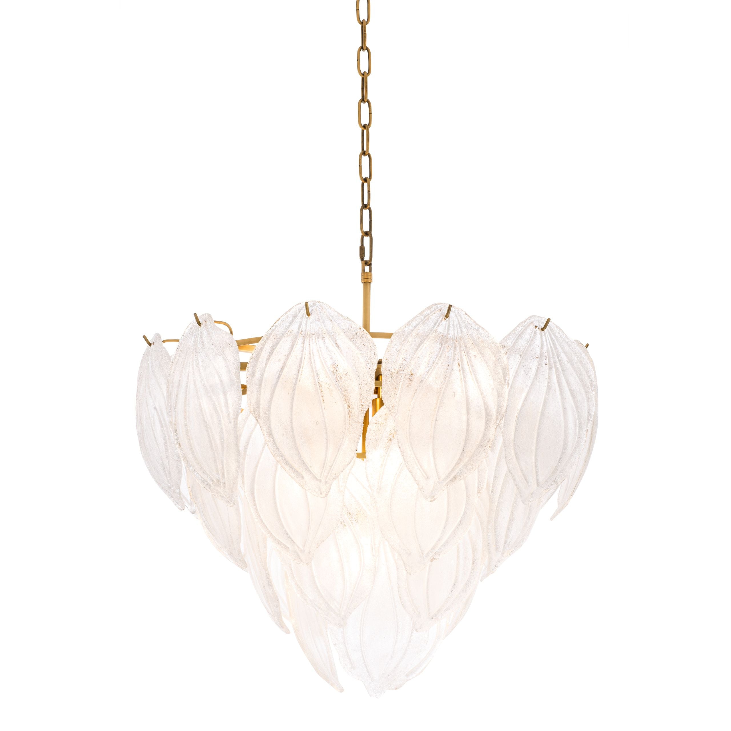 Novida Modern Glass Chandelier - [Brass] - Eichholtz - Luxury Lighting Boutique