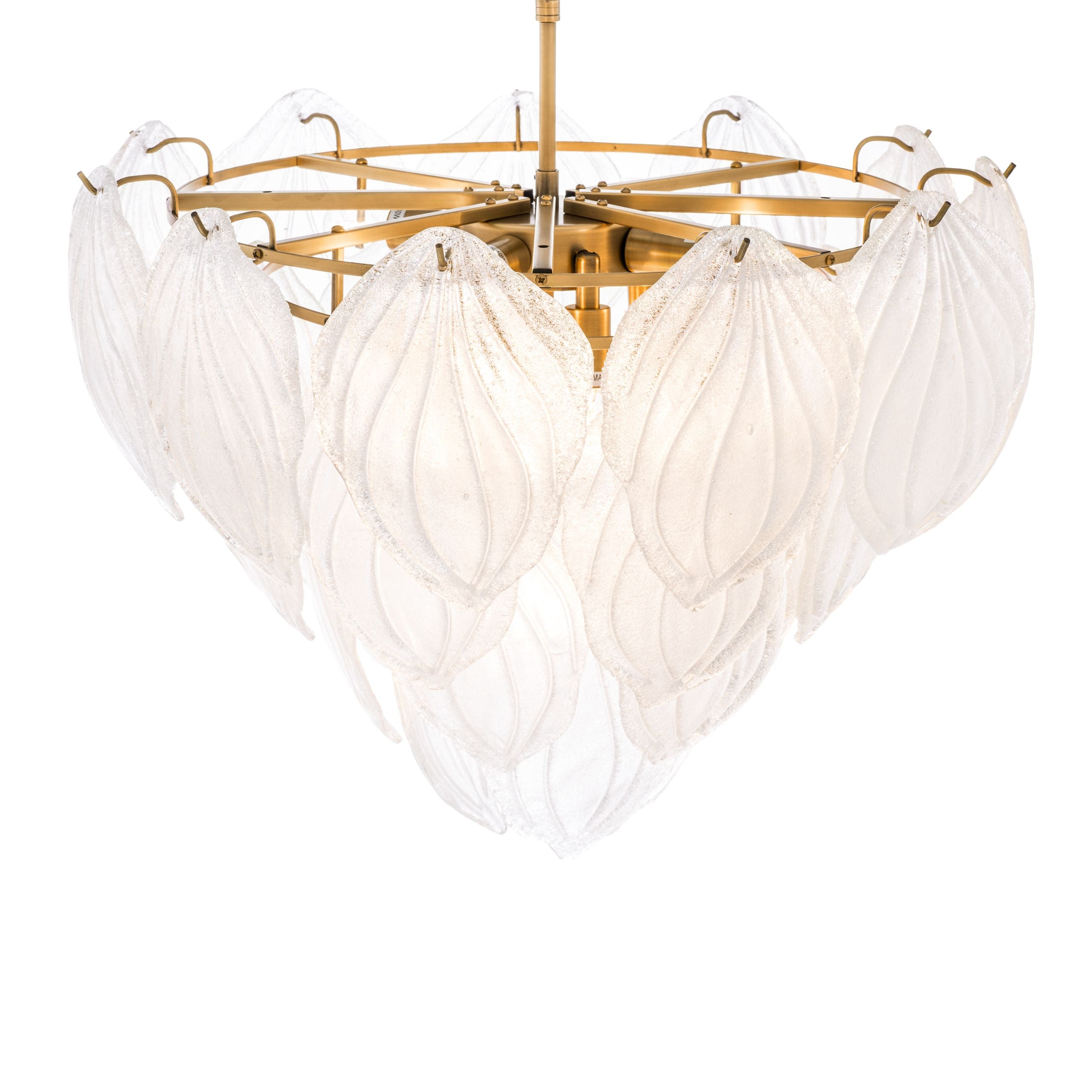 Novida Modern Glass Chandelier - [Brass] - Eichholtz - Luxury Lighting Boutique