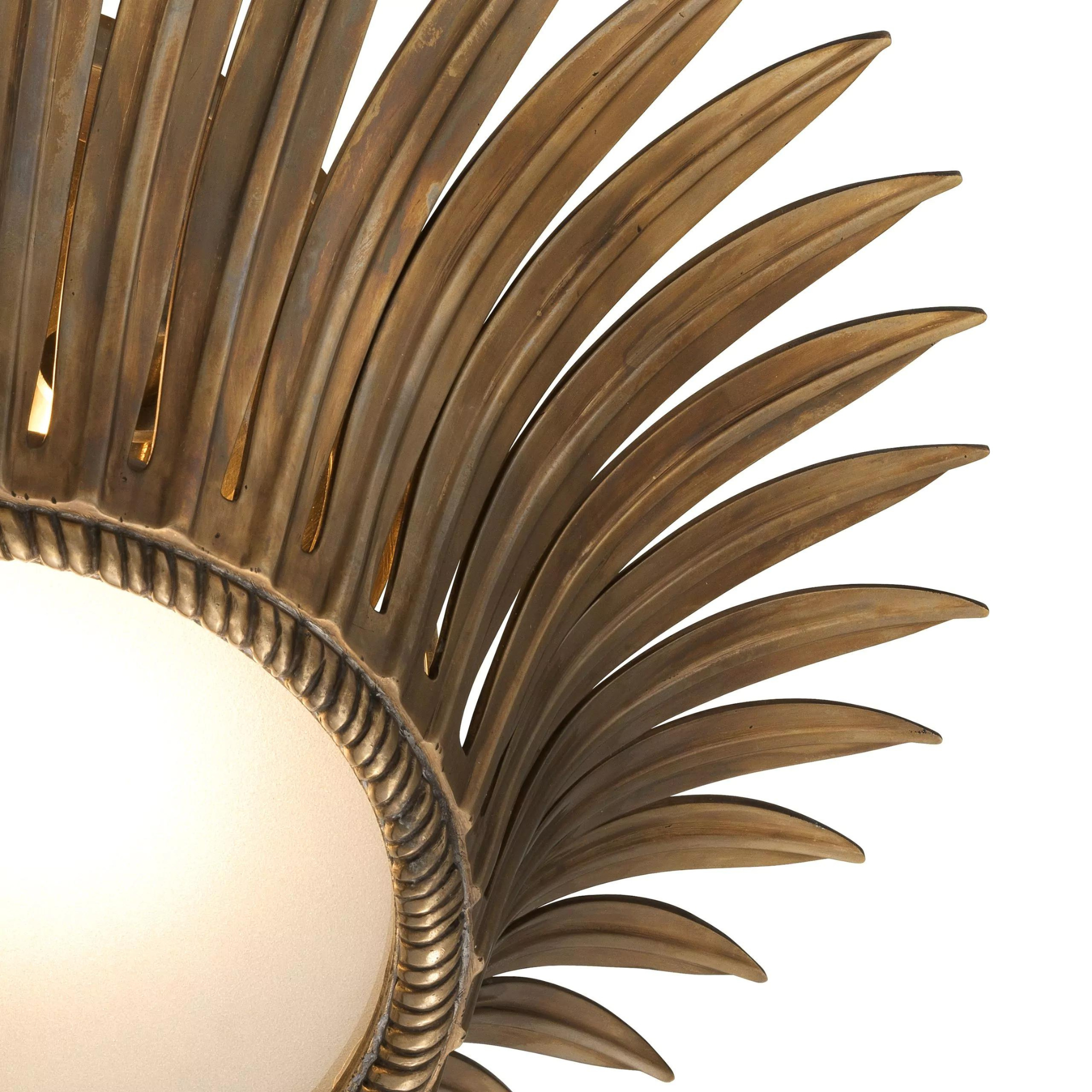 Nuvole Ceiling Light (Vintage Brass/Frosted Glass) - Eichholtz - Luxury Lighting Boutique