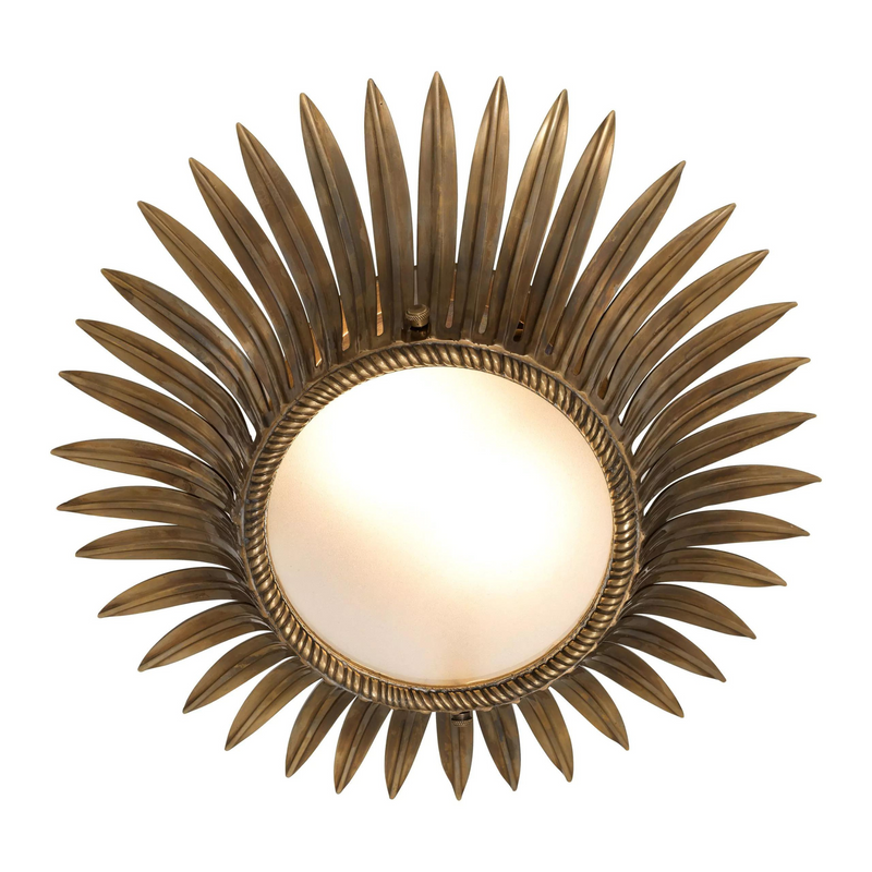 Nuvole Ceiling Light (Vintage Brass/Frosted Glass) - Eichholtz - Luxury Lighting Boutique