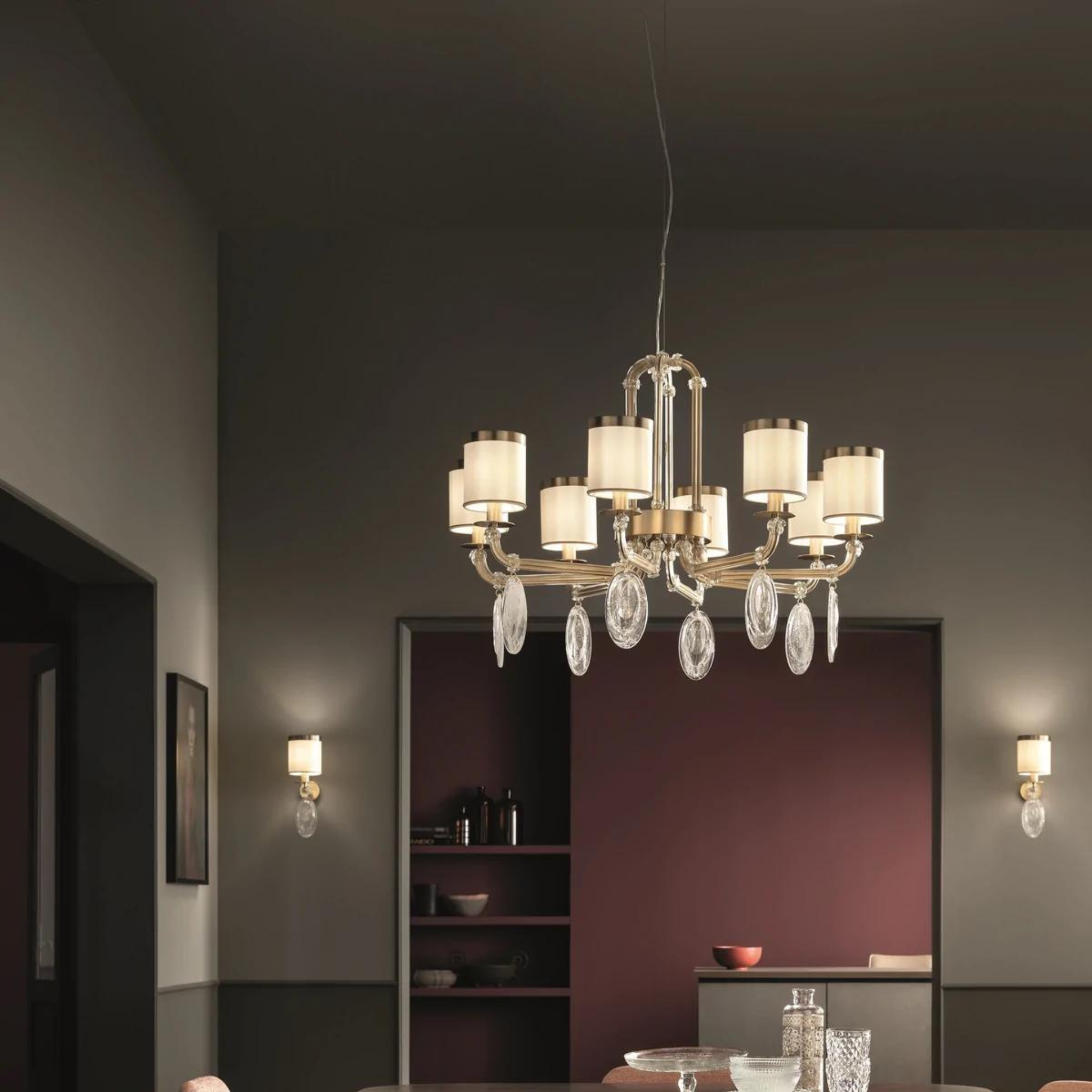 Olympya Round Chandeliers [3 Sizes] RD8/12/15 - Masiero - Luxury Lighting Boutique