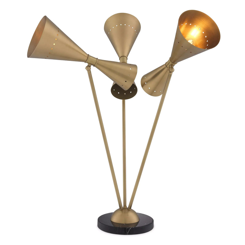 Omnia Table Lamp - (Antique Brass Finish/Marble Base) - Eichholtz - Luxury Lighting Boutique