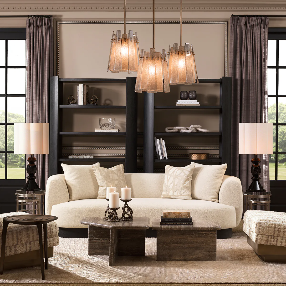 "Pendant Cortese by Eichholtz, elegant and modern lighting fixture"