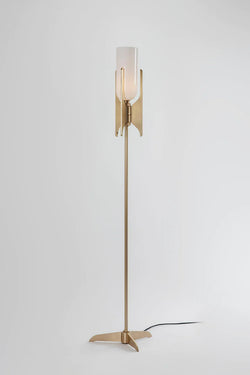 Pennon Floor Lamp (Brushed Brass/ Dark Bronze) - Luxury Lighting Boutique