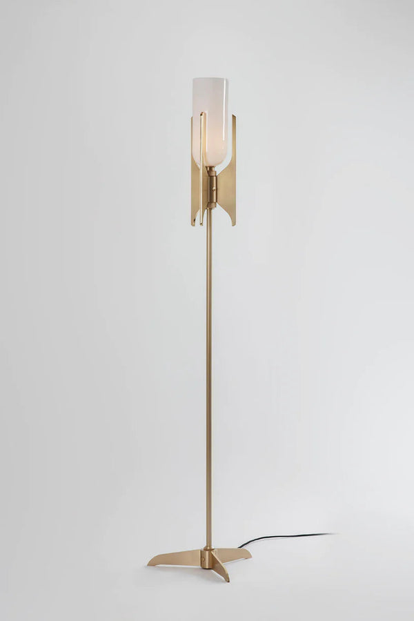 Pennon Floor Lamp (Brushed Brass/ Dark Bronze) - Luxury Lighting Boutique