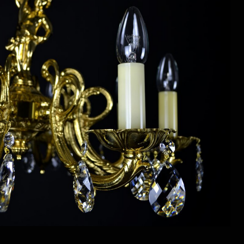 Pisces 8 Crystal Glass Chandelier - Wranovsky - Luxury Lighting Boutique