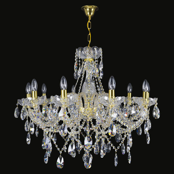 Portail 10 Crystal Glass Chandelier (Gold/Silver) - Wranovsky - Luxury Lighting Boutique