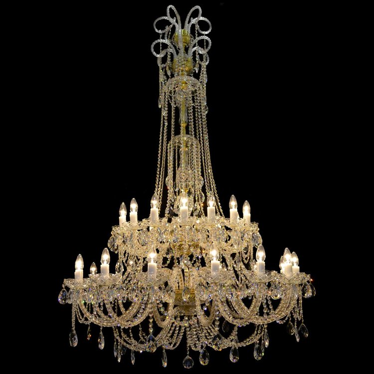 Princesse 30 Crystal Glass Chandelier (Gold/Silver) - Wranovsky - Luxury Lighting Boutique