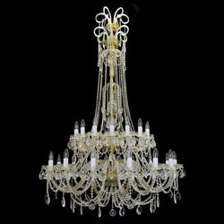 Princesse 30 Crystal Glass Chandelier (Gold/Silver) - Wranovsky - Luxury Lighting Boutique