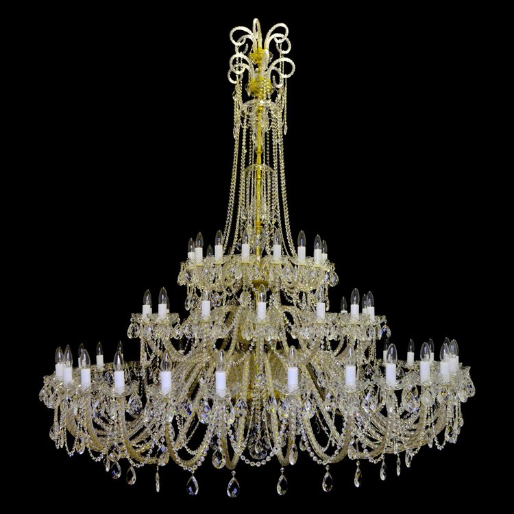 Princesse 60 Light Crystal Chandelier (Alpha Gold/Silver) - Wranovsky - Luxury Lighting Boutique