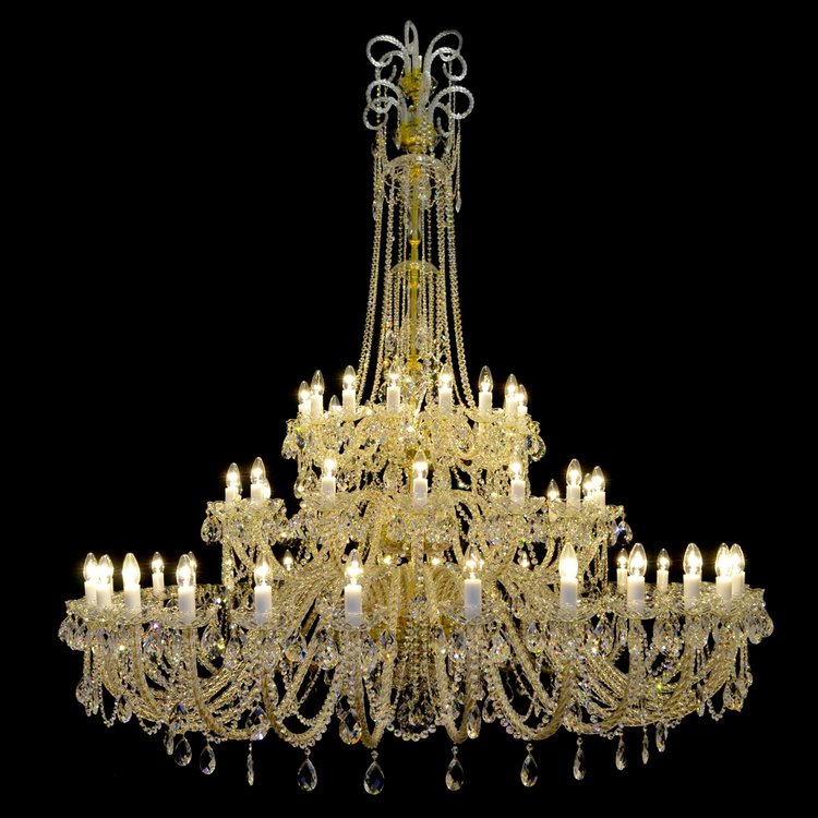 Princesse 60 Light Crystal Chandelier (Alpha Gold/Silver) - Wranovsky - Luxury Lighting Boutique