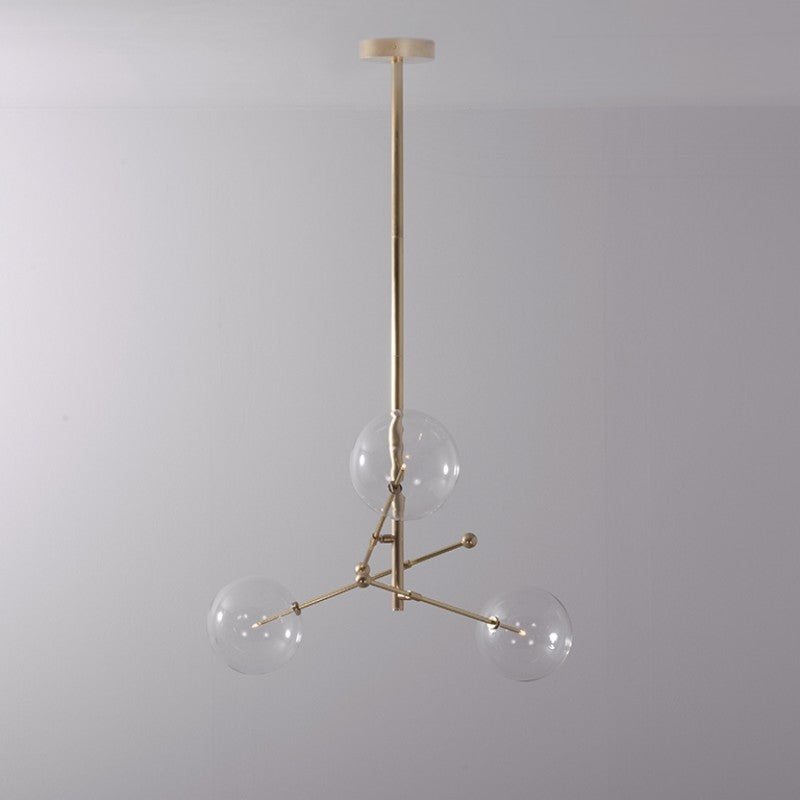 RD15 3-Light Brass Chandelier - Schwung - Luxury Lighting Boutique