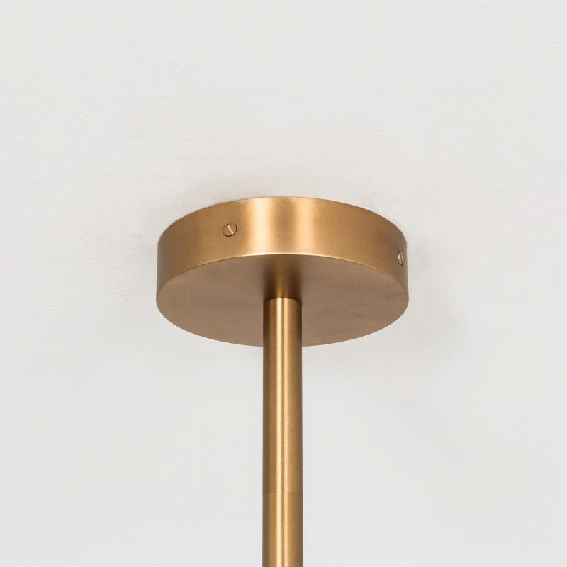 RD15 6 - Light Modern Brass Chandelier - Schwung - Luxury Lighting Boutique