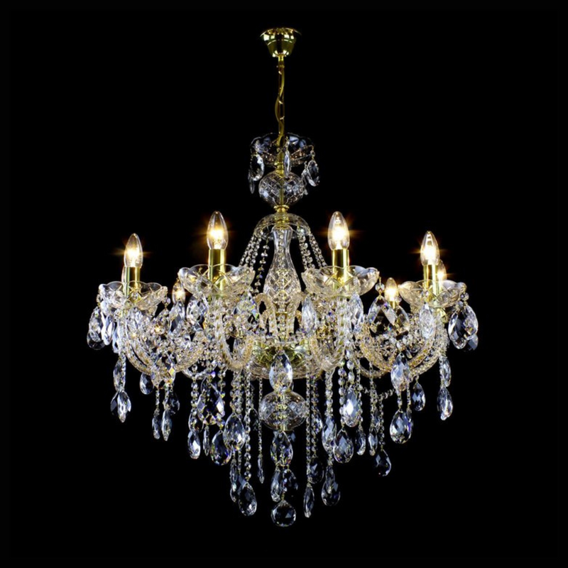 Raindrop 10 Crystal Glass Chandelier - Wranovsky - Luxury Lighting Boutique