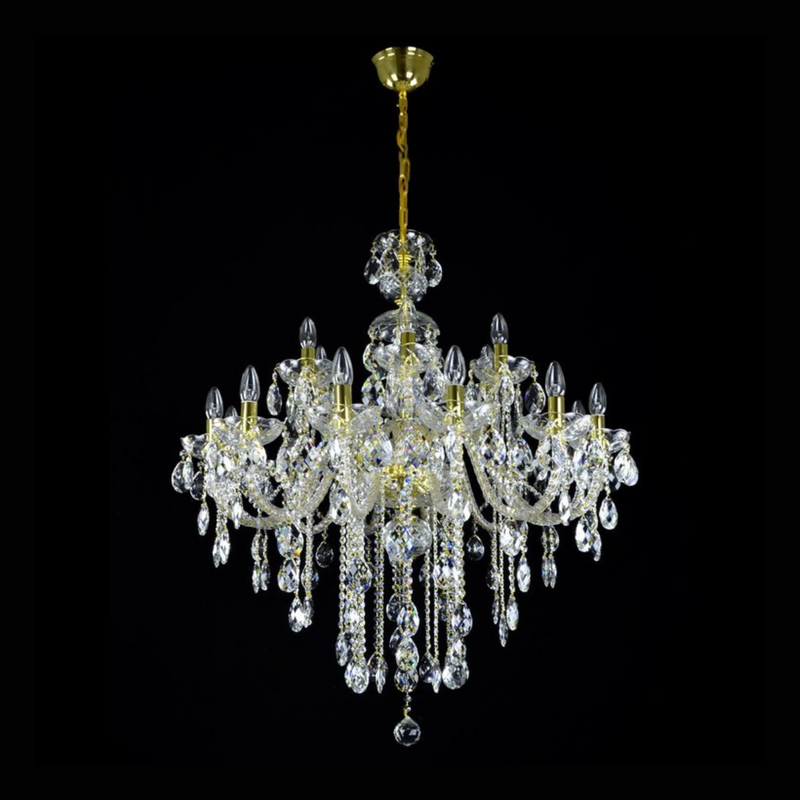 Raindrop 18 Crystal Glass Chandelier - Wranovsky - Luxury Lighting Boutique