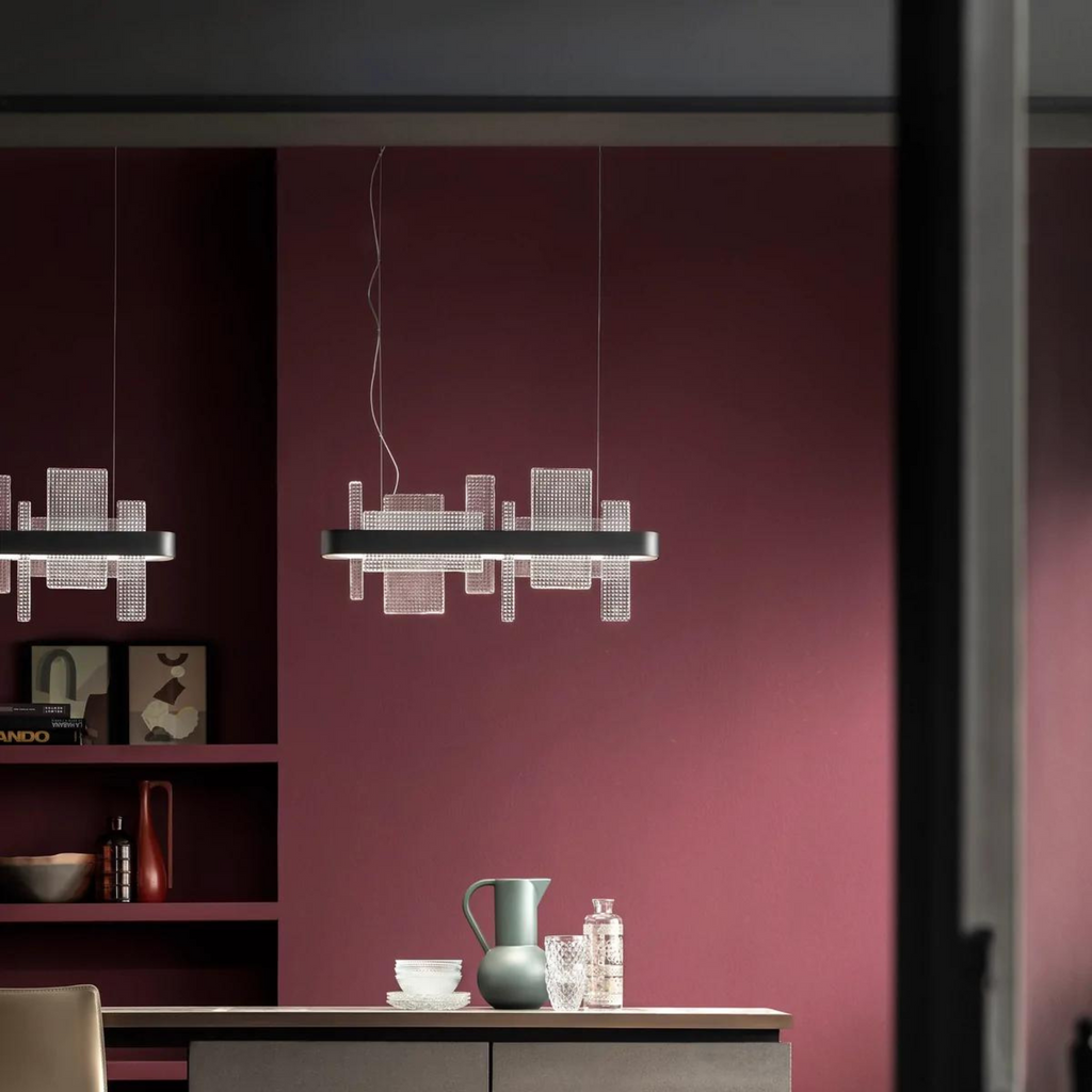 Echo 4 light linear bar pendant deals