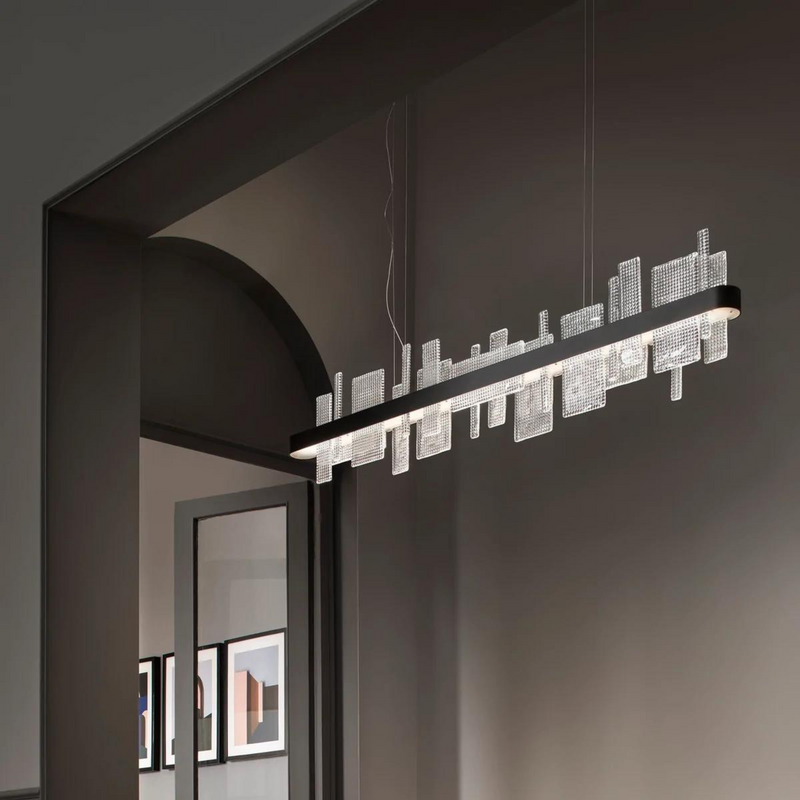 Ribbon Linear Chandeliers [4 Sizes] S70/100/150/200 - Masiero - Luxury Lighting Boutique