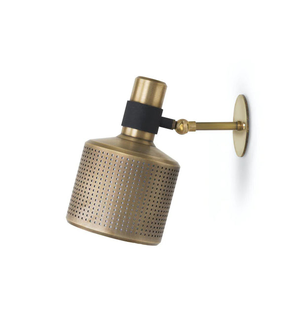 Riddle Single Wall Light (Brushed Brass/ Black) - Luxury Lighting Boutique