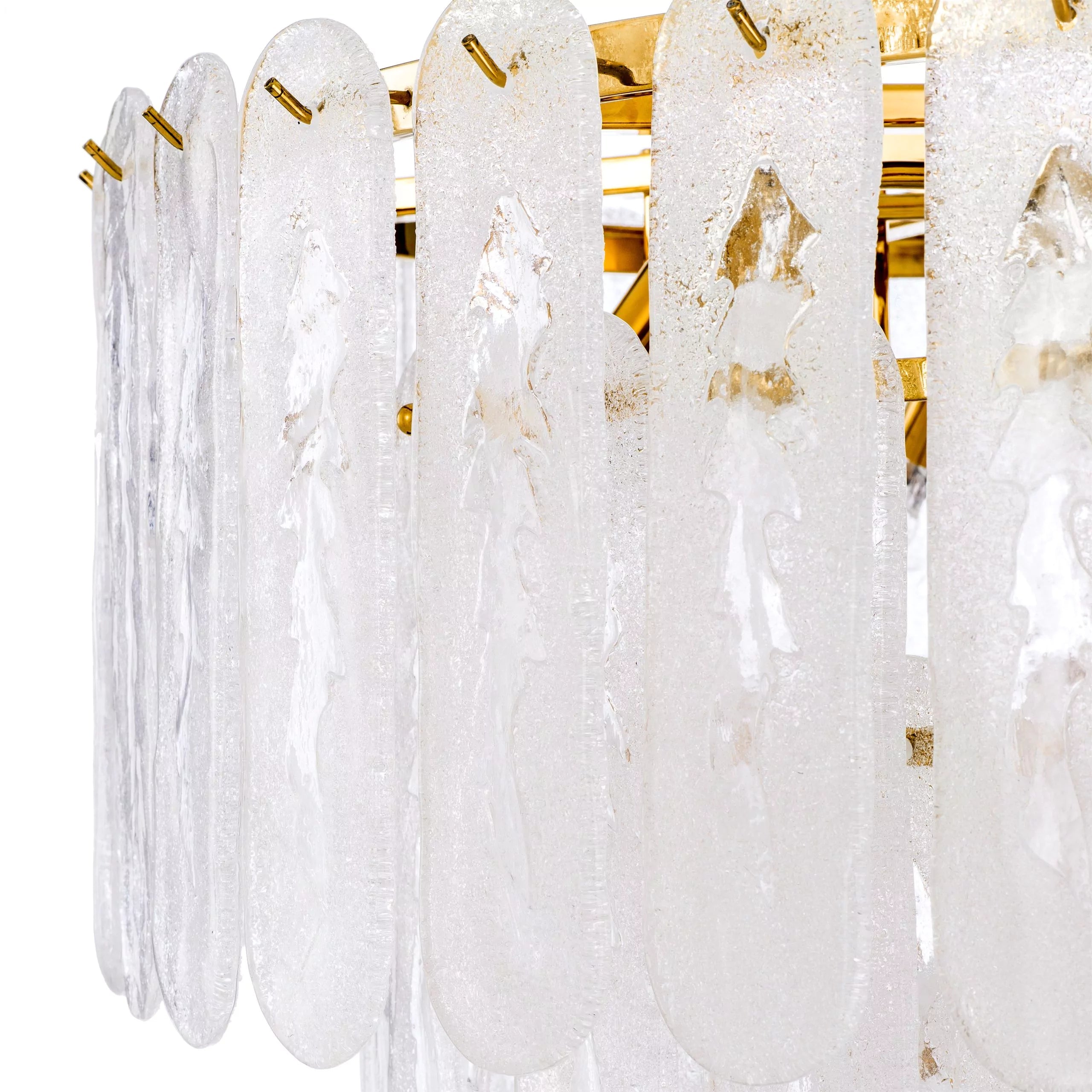 Riveria Modern Chandelier - (Gold Finish | Frosted Glass) - Eichholtz - Luxury Lighting Boutique