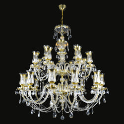 Royal Tulips 24 Crystal Chandelier (Gold) - Wranovsky - Luxury Lighting Boutique