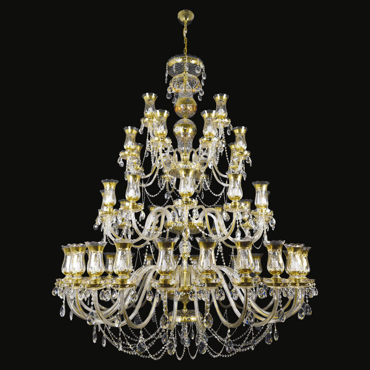 Royal Tulips 48 Crystal Chandelier (Gold) - Wranovsky - Luxury Lighting Boutique
