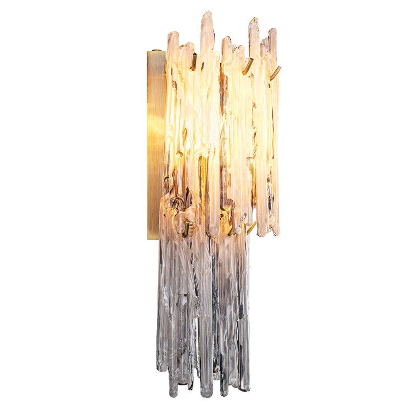 Saint Roch Double Wall Lamp - (Light brushed brass finish | smoke glass) - Eichholtz - Luxury Lighting Boutique