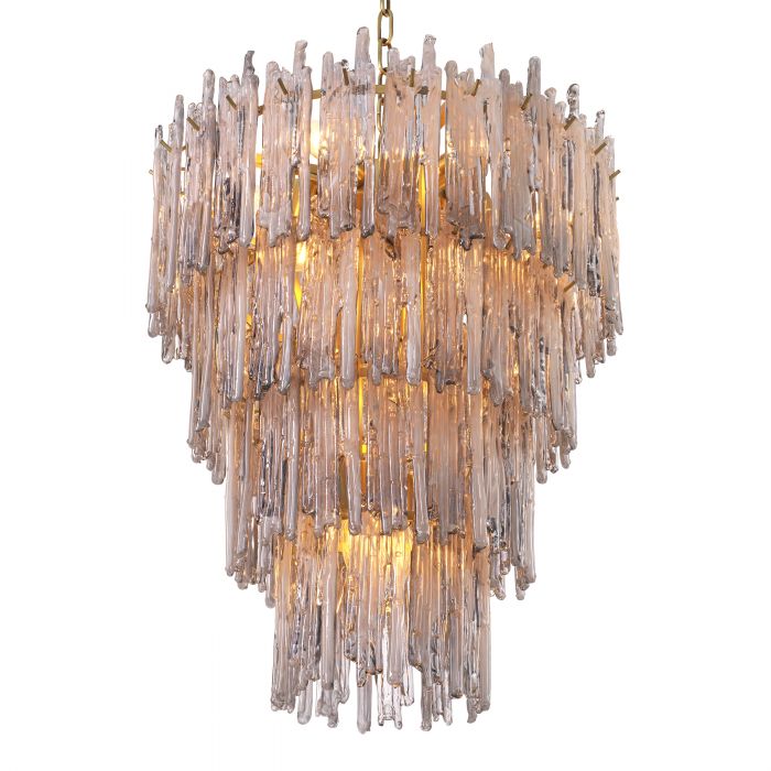 Saint Roch Modern Glass Chandelier [S/L] - [Brass & Glass] - Eichholtz - Luxury Lighting Boutique