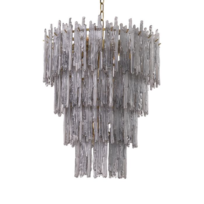 Saint Roch Modern Glass Chandelier [S/L] - [Brass & Glass] - Eichholtz - Luxury Lighting Boutique