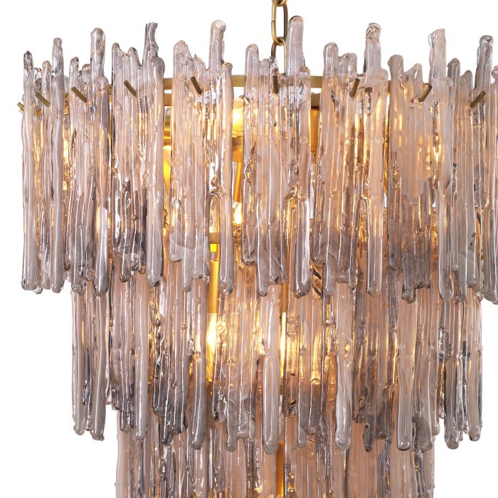 Saint Roch Modern Glass Chandelier [S/L] - [Brass & Glass] - Eichholtz - Luxury Lighting Boutique