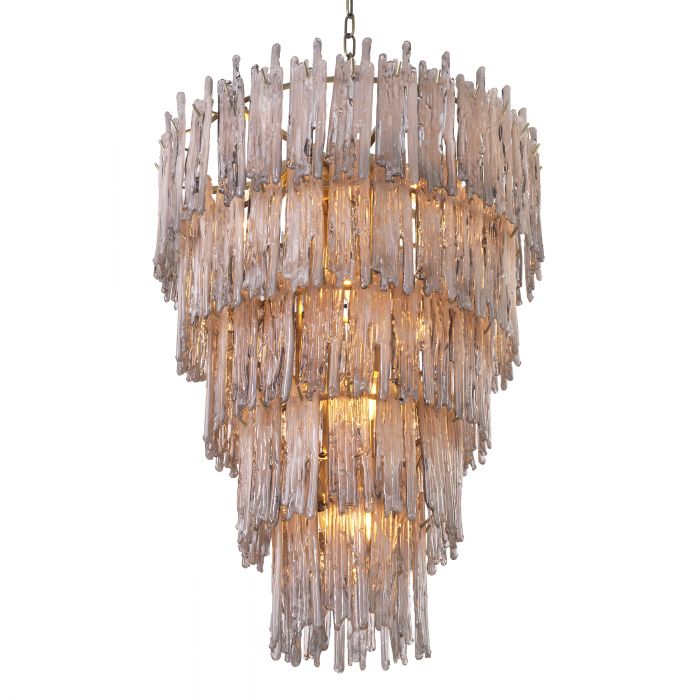 Saint Roch Modern Glass Chandelier [S/L] - [Brass & Glass] - Eichholtz - Luxury Lighting Boutique