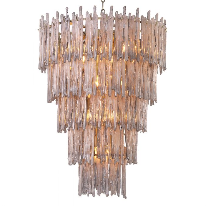 Saint Roch Modern Glass Chandelier [S/L] - [Brass & Glass] - Eichholtz - Luxury Lighting Boutique