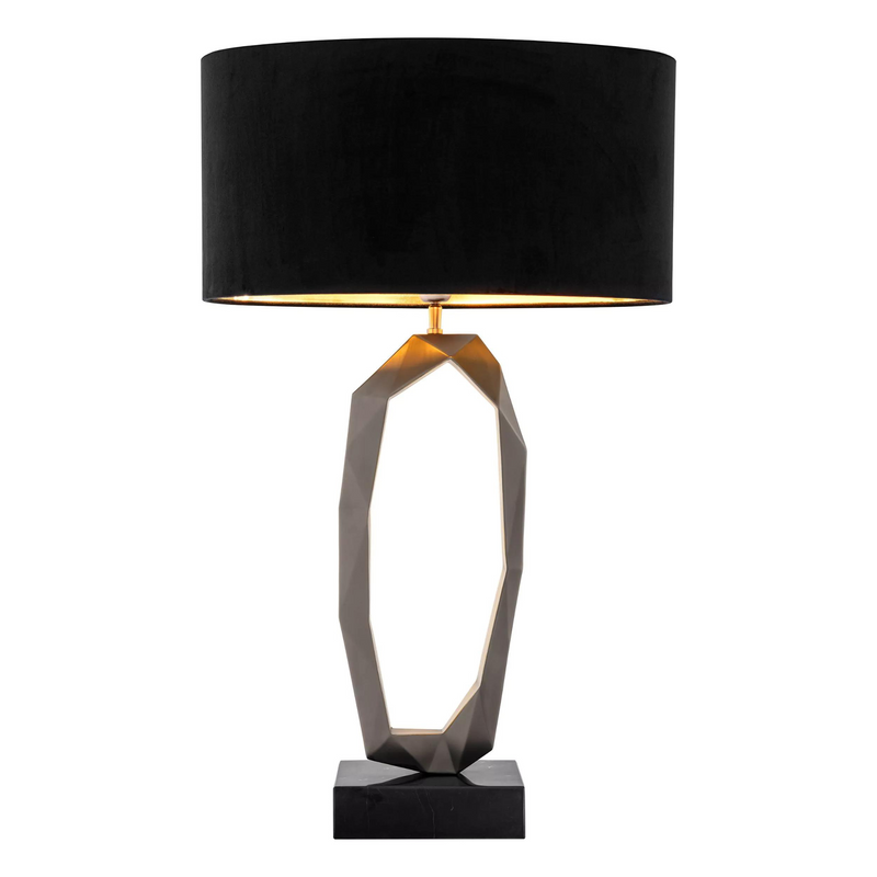 Santos (Antique Brass/Gunmetal Finish) Table Lamp - Eichholtz - Luxury Lighting Boutique