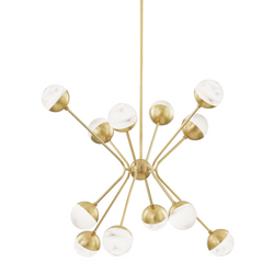 Saratoga Chandelier (Aged Brass) 2836-AGB-CE - Hudson Valley - Luxury Lighting Boutique