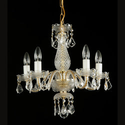 Savoir-Faire 5 Crystal Chandelier (Gold/Silver) - Wranovsky - Luxury Lighting Boutique