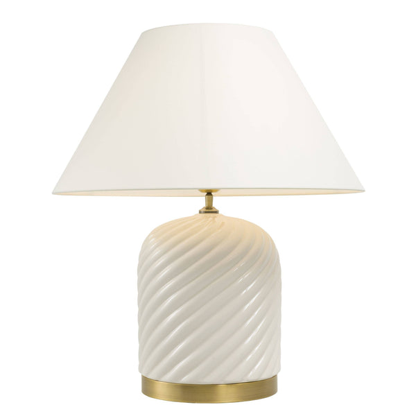 Savona Ceramic Table Lamp - [White] - Eichholtz - Luxury Lighting Boutique
