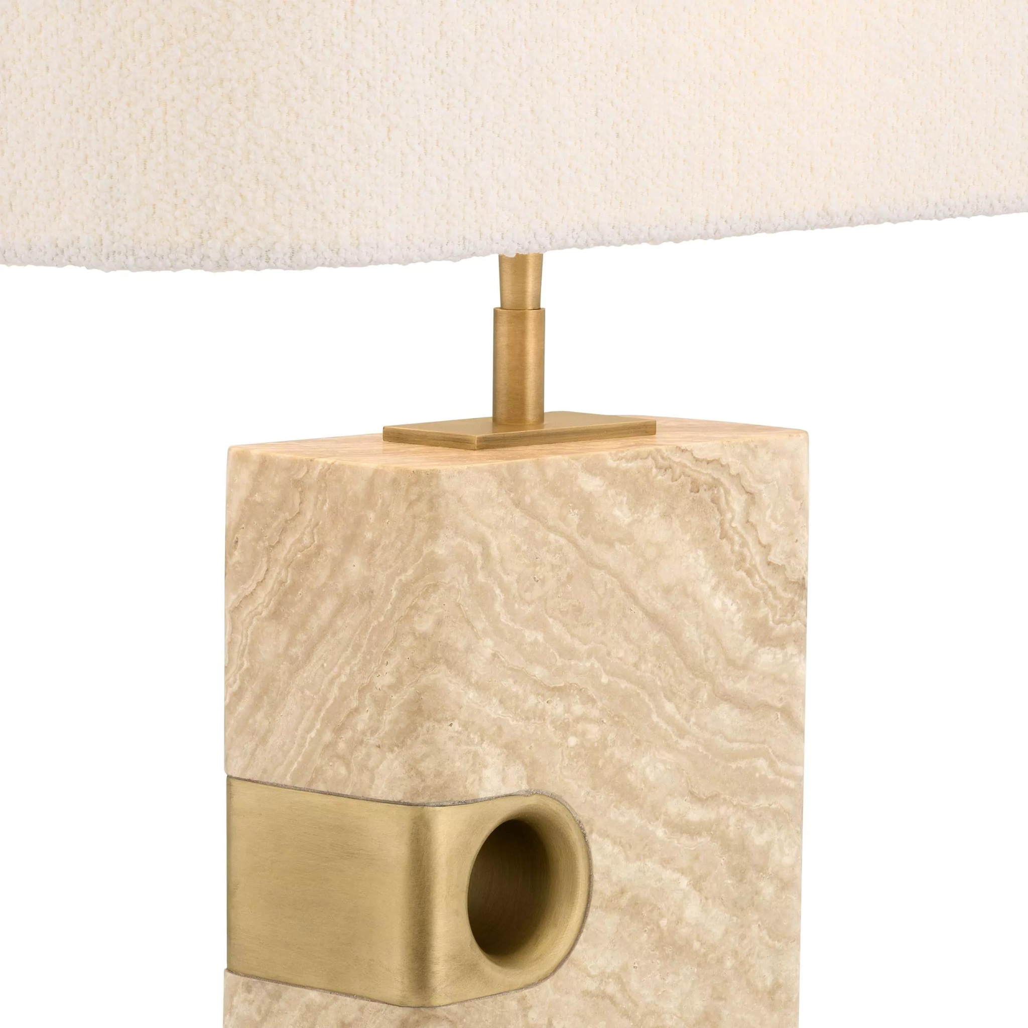 Sebago (Travertine Finish) Table Lamp - Eichholtz - Luxury Lighting Boutique