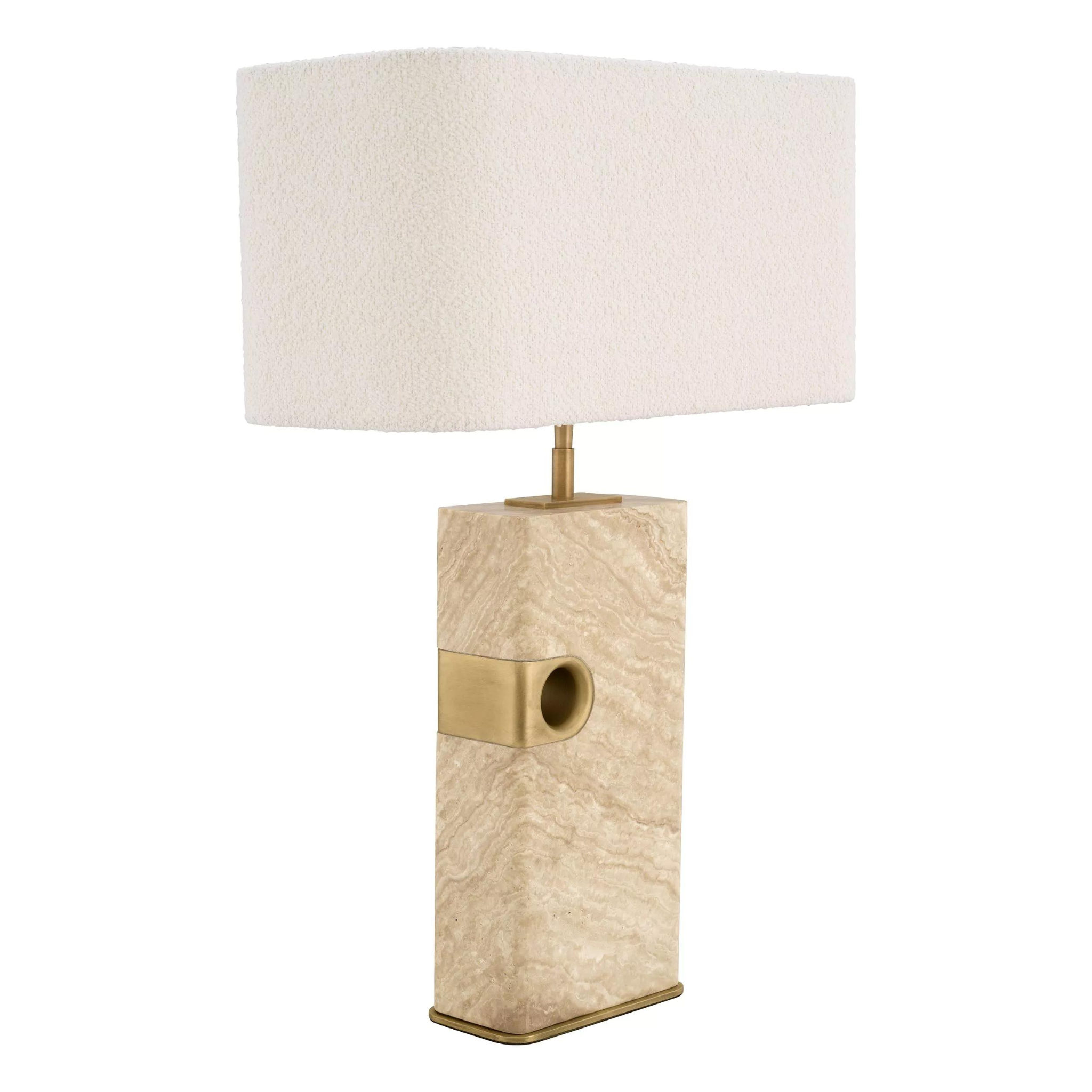 Sebago (Travertine Finish) Table Lamp - Eichholtz - Luxury Lighting Boutique