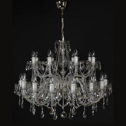 Serpente 24 Crystal Glass Chandelier (Gold/Silver) - Wranovsky - Luxury Lighting Boutique