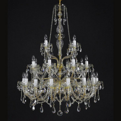 Serpente 28 Crystal Glass Chandelier (Gold/Silver) - Wranovsky - Luxury Lighting Boutique