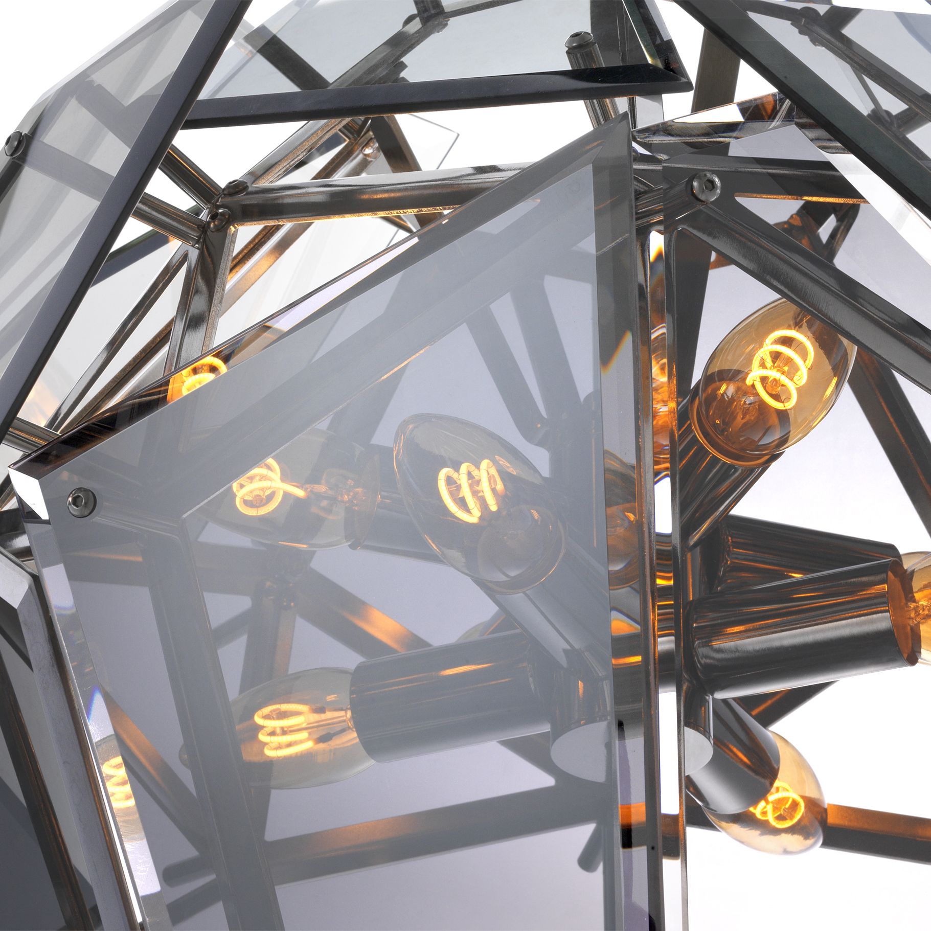 Shard Modern Glass Chandelier - [Nickel/Gold] - Eichholtz - Luxury Lighting Boutique