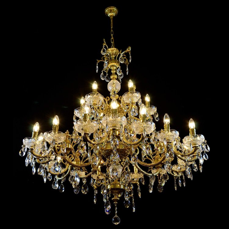 Sirius 24 Crystal Chandelier (Gold) - Wranovsky - Luxury Lighting Boutique