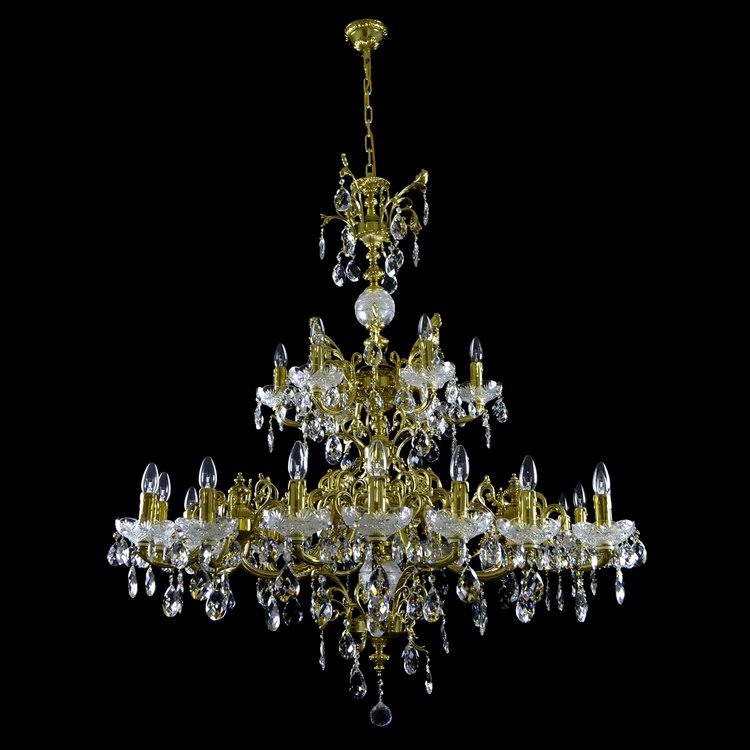 Sirius 24 Crystal Chandelier (Gold) - Wranovsky - Luxury Lighting Boutique