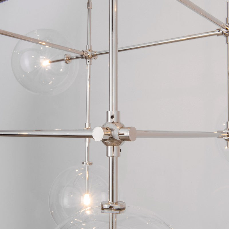 Soap DT6 | 6-Light Glass Modern Brass Chandelier - Schwung - Luxury Lighting Boutique