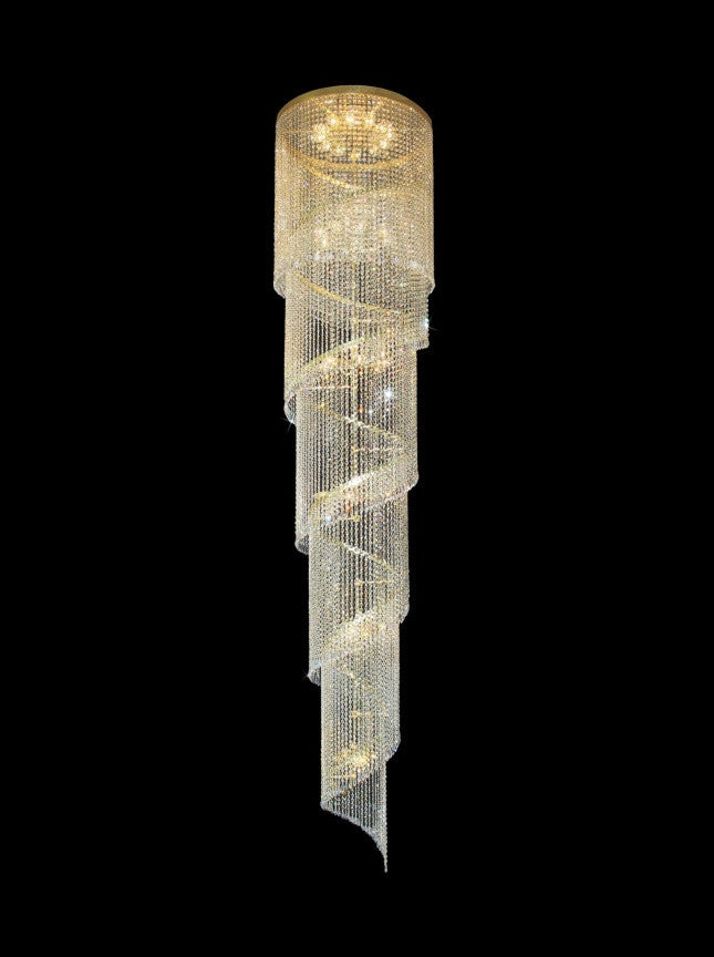 Spiral 36-Light Modern Glass Chandelier - Glass LPS - Luxury Lighting Boutique