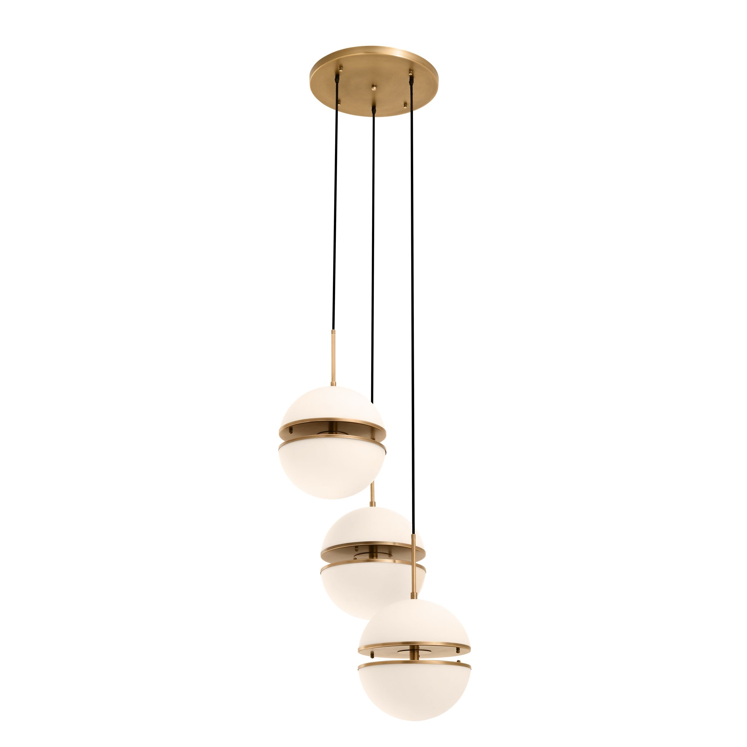 Spiridon Hanging Lamp Pendant Triple - [Brass] - Eichholtz - Luxury Lighting Boutique