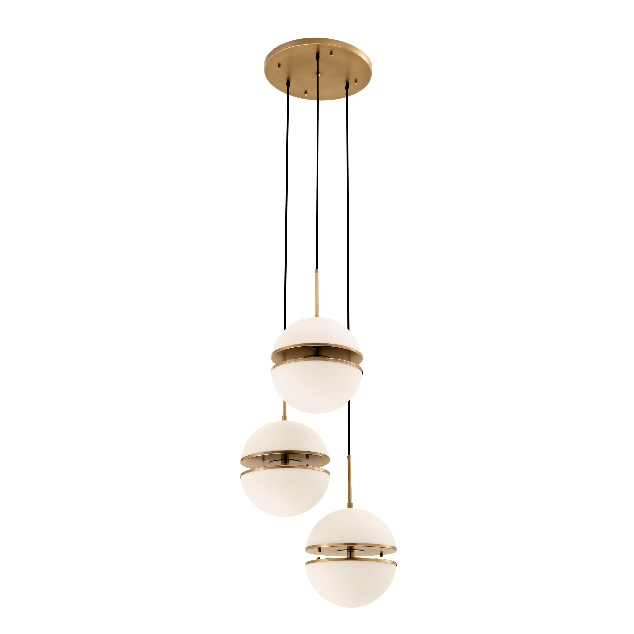 Spiridon Hanging Lamp Pendant Triple - [Brass] - Eichholtz - Luxury Lighting Boutique