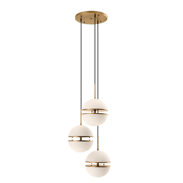 Spiridon Hanging Lamp Pendant Triple - [Brass] - Eichholtz - Luxury Lighting Boutique