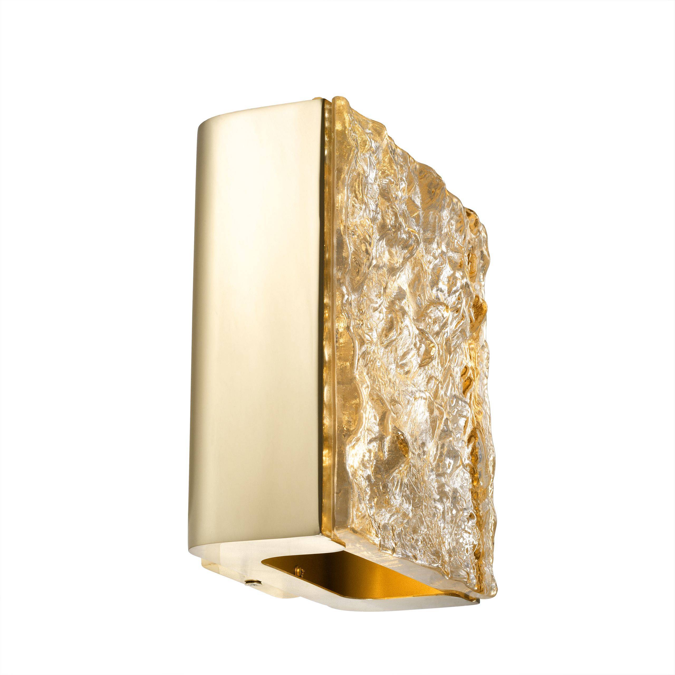 St Kitts Glass Wall Lamp - [Brass] - Eichholtz - Luxury Lighting Boutique