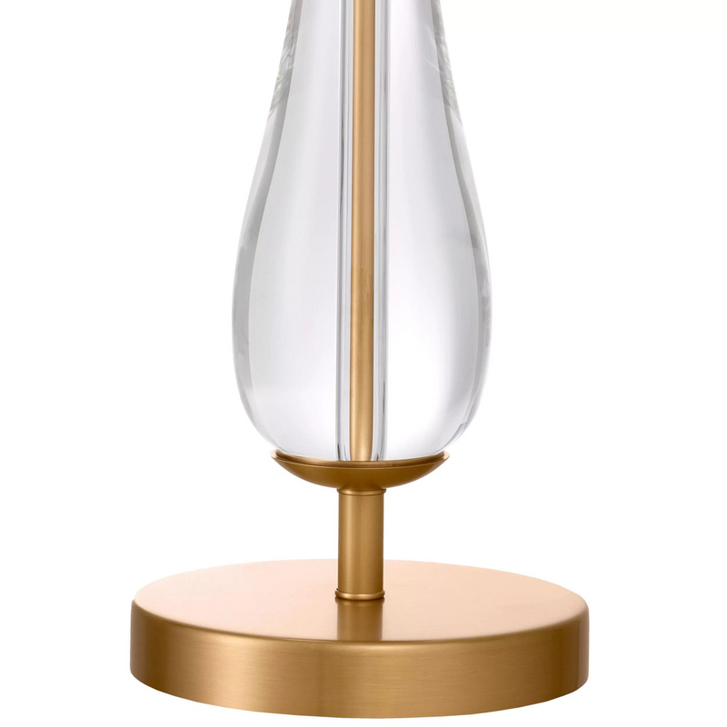Stilla Table Lamp (Antique Brass Finish & Crystal Glass) - Eichholtz