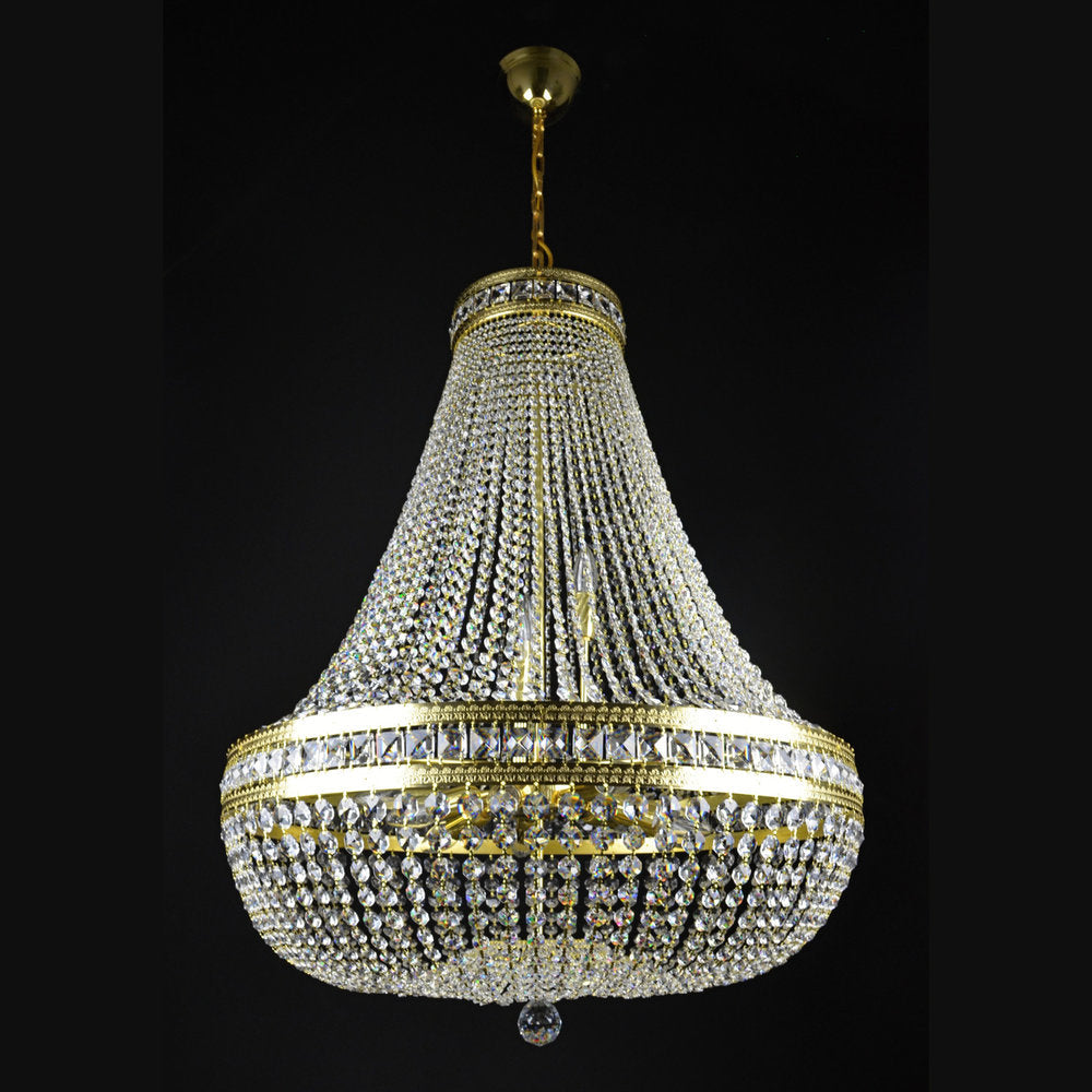 Stockholm 15-Light Basket Crystal Chandelier - Wranovsky - Luxury Lighting Boutique